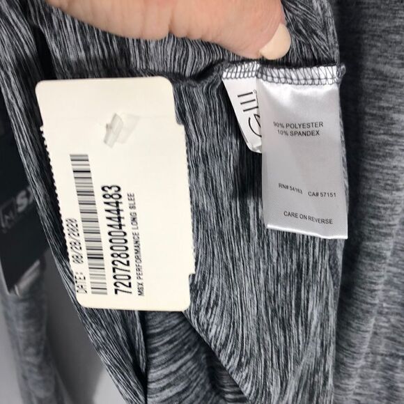 NFL MSX by Michael Strahan Heathered Gray Lions Performance Long Sleeve Tee - Picture 6 of 7